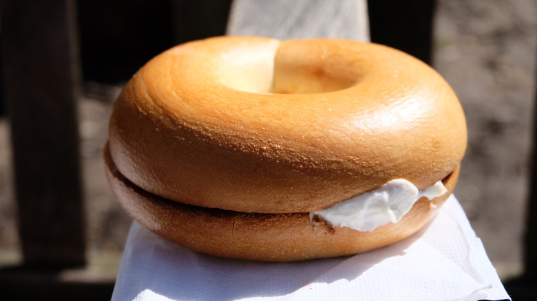 plain bagel from Dunkin'