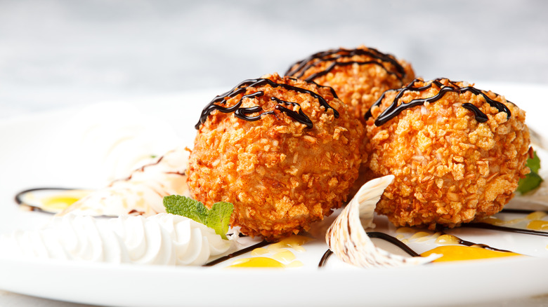 fried ice cream on plate