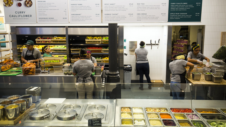 Sweetgreen salad and drink