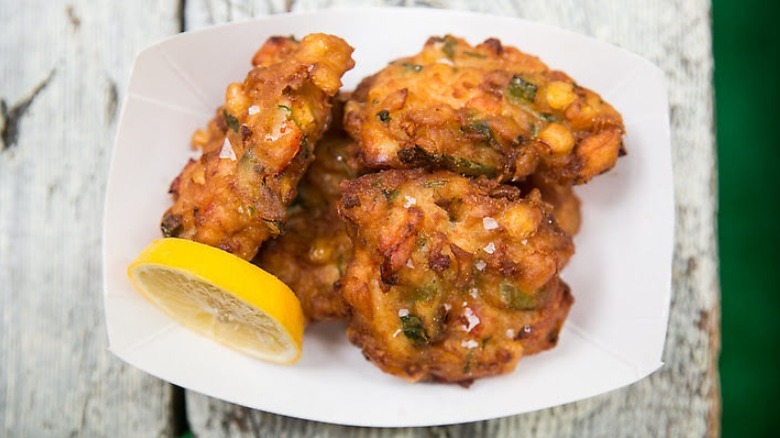 Lolo's conch fritters with lemon