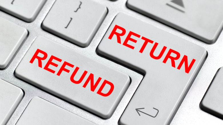 return and refund buttons on keyboard