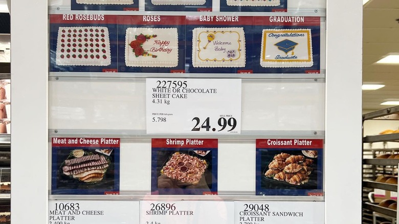 Costco cake kiosk including party platter orders