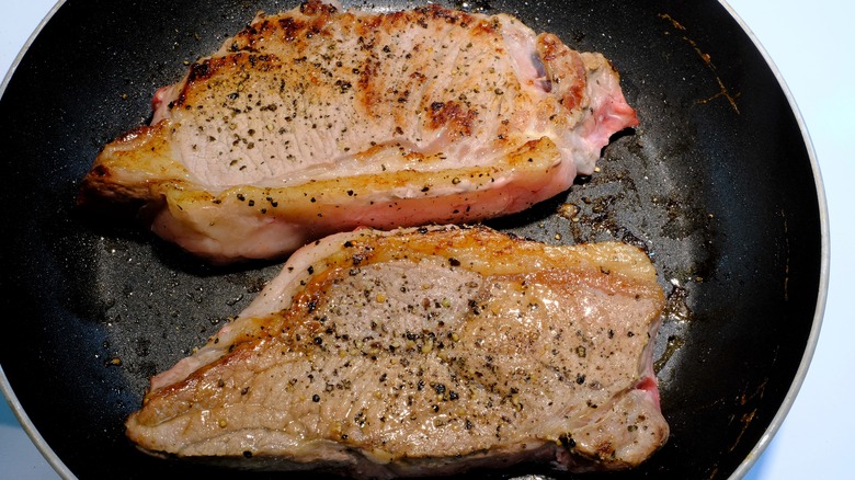 Pan-seared steaks