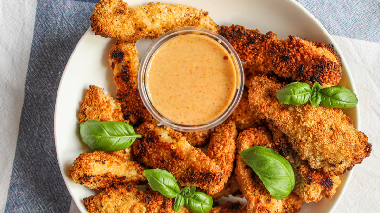 chicken fingers with bourbon mustard