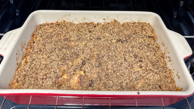 Baked apple matzo kugel