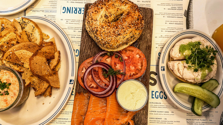 bagel board from russ & daughters