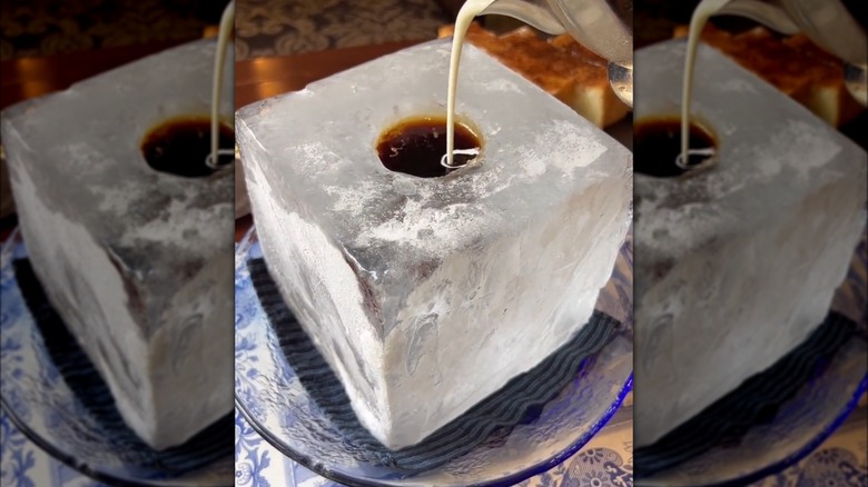 ice block iced coffee