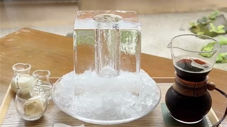 ice block iced coffee