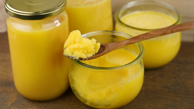 Ghee in a glass 