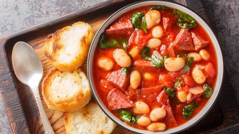 crockpot stew with spinach