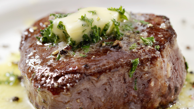 filet mignon with herb butter