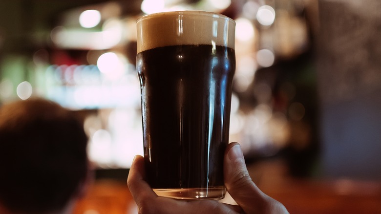 glass of stout beer