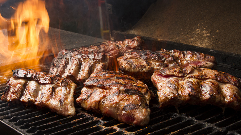 beef ribs on grill