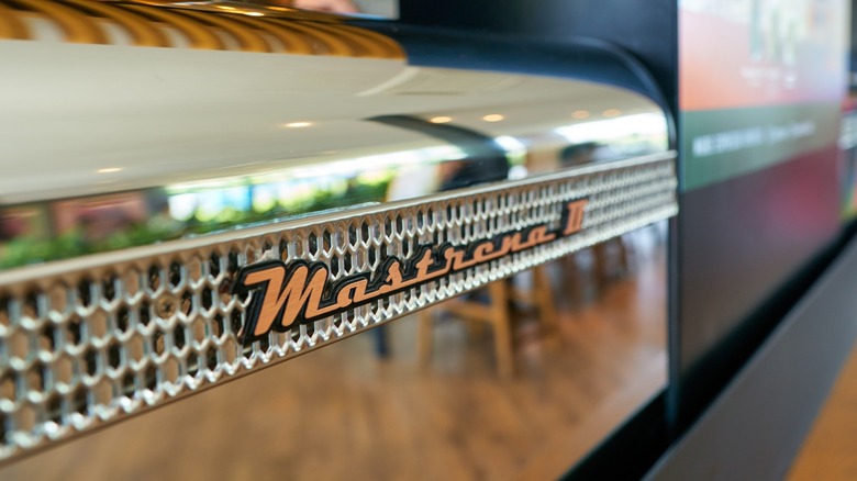 Close-up of a Starbucks Mastrena espresso machine 