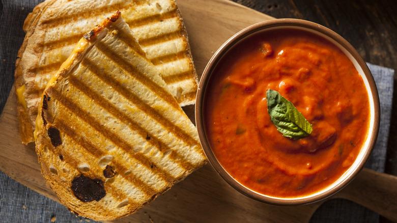 tomato soup and grilled cheese