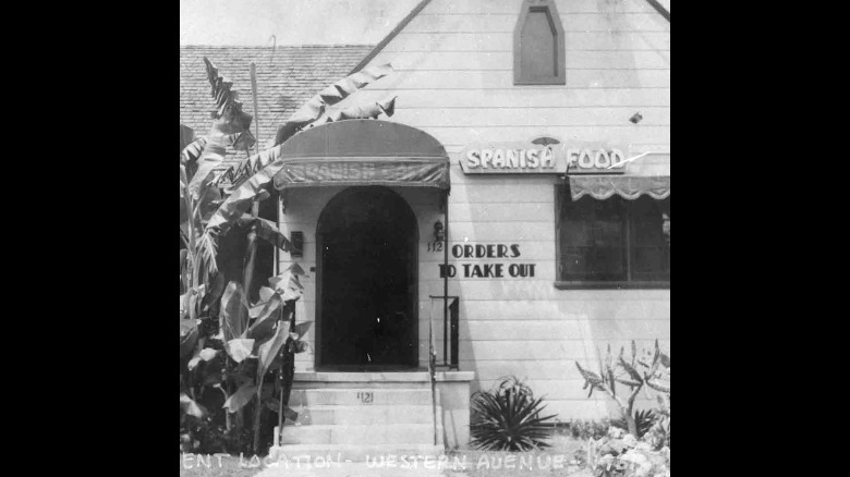 Black-and-white photo of original El Cholo