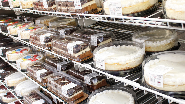 Costco cakes on display