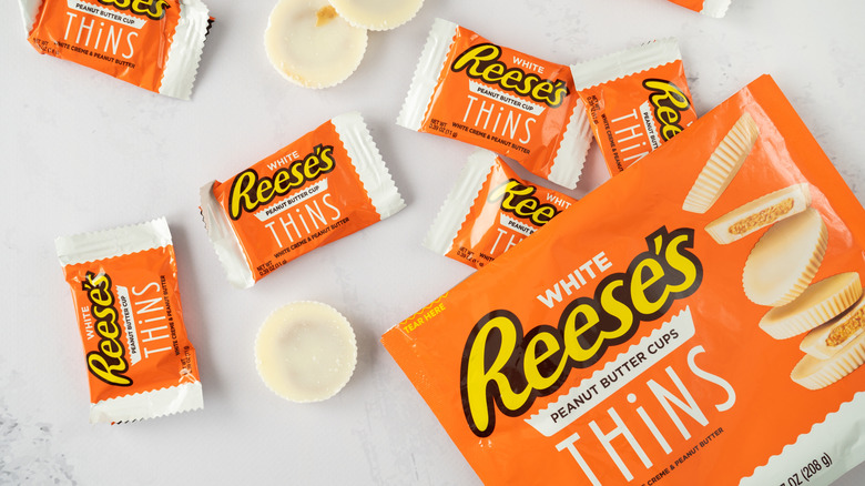 White Reese's Thins peanut butter cups