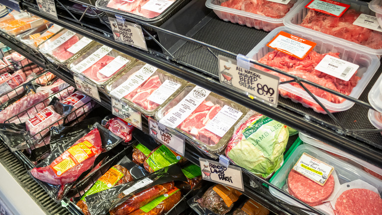 steak section at Trader Joe's