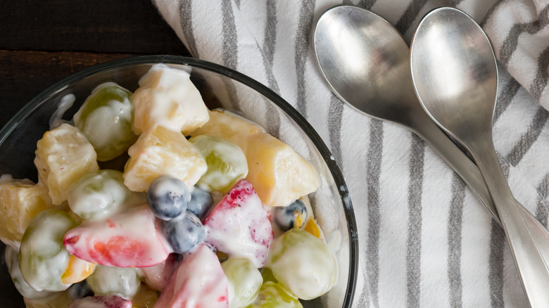 close up of fruit salad