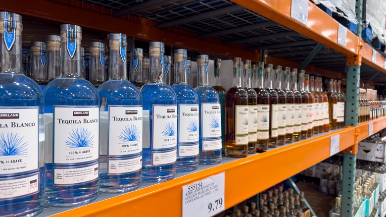 Kirkland Signature tequila on shelves