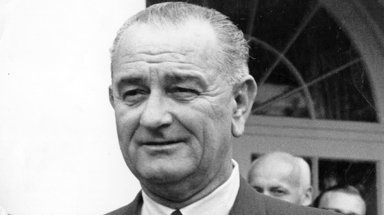 President Lyndon B. Johnson smiling