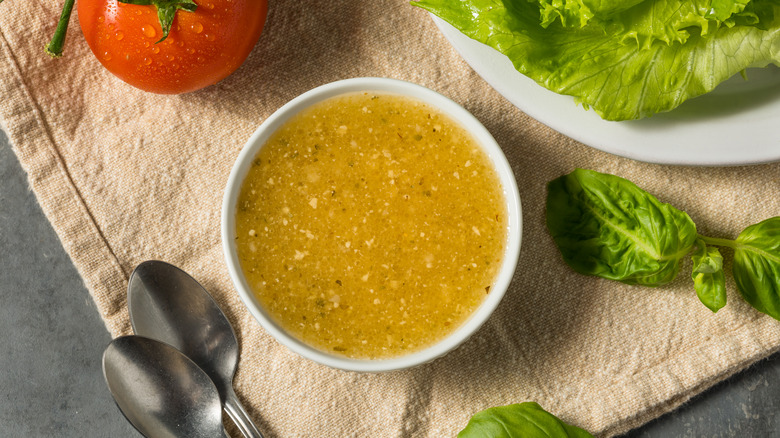 Small bowl of Italian dressing