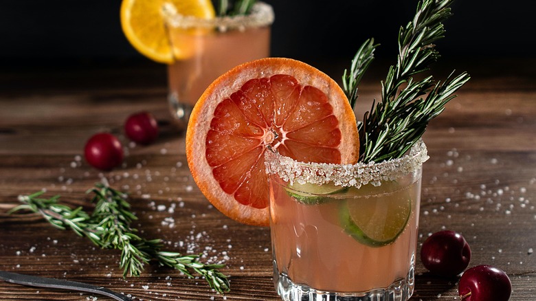 Citrus and herb cocktail 