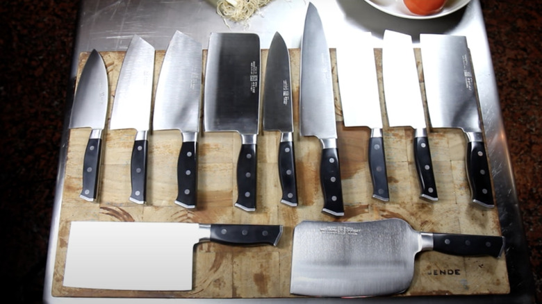 collection of master wu knives