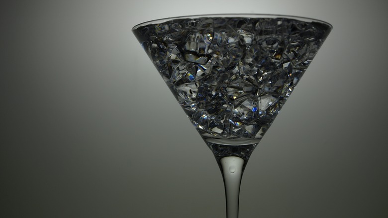 Close up of crystal cocktail glass 