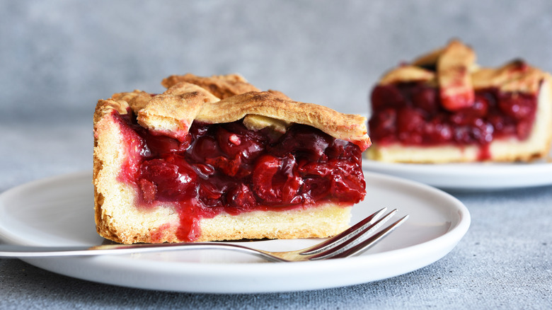 Slices of cherry pie