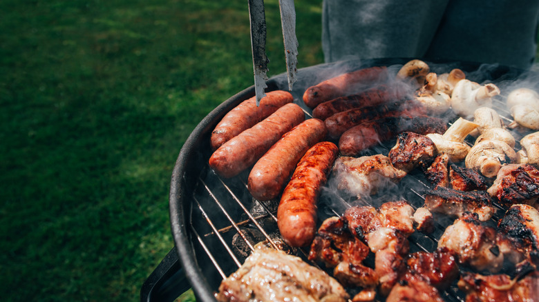 BBQ meat and veggies