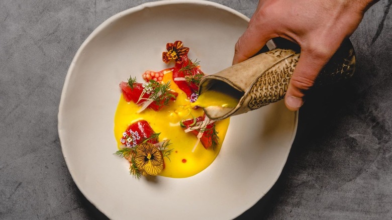 Plating at Tia Carmen restaurant