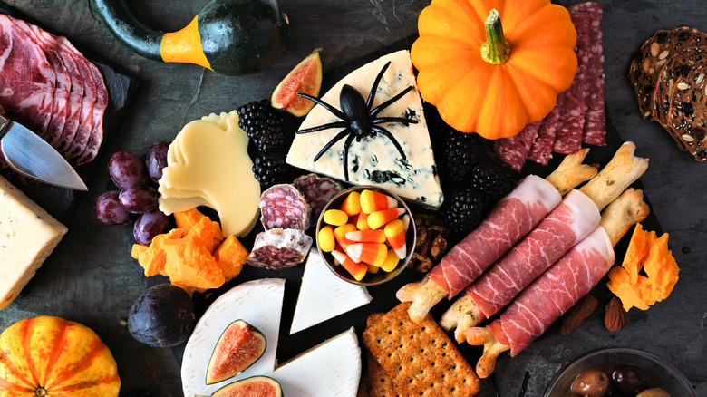 Halloween inspired charcuterie board