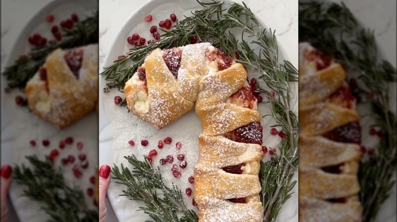 TikTok crescent roll candy cane pastry