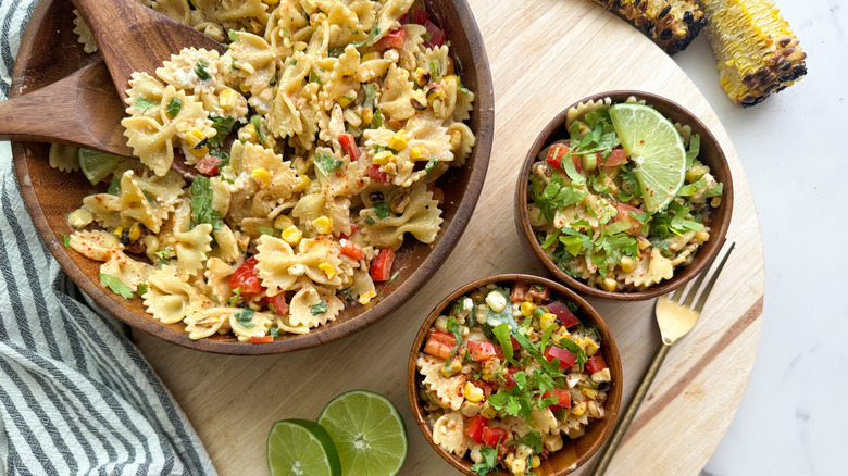 Mexican street corn pasta salad