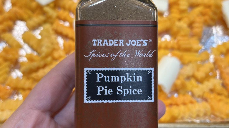 closeup of a bottle of pumpkin pie spice