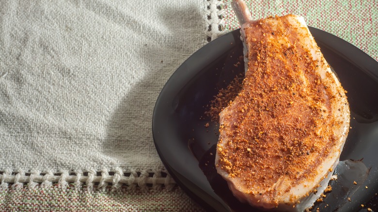 pork chop with dry rub