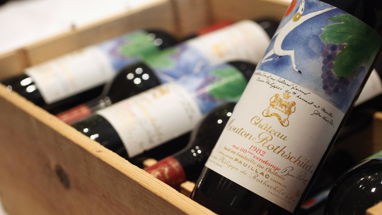 case of Mouton Rothschild wine