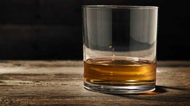 whiskey neat in a glass