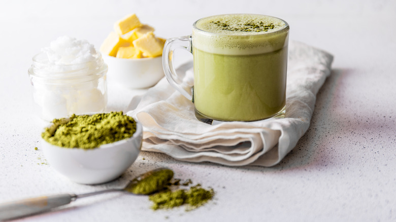 Ingredients for bulletproof matcha