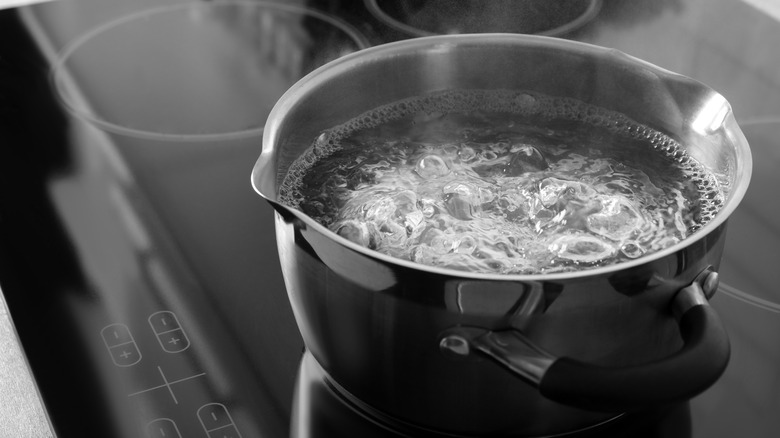 Pot of boiling water