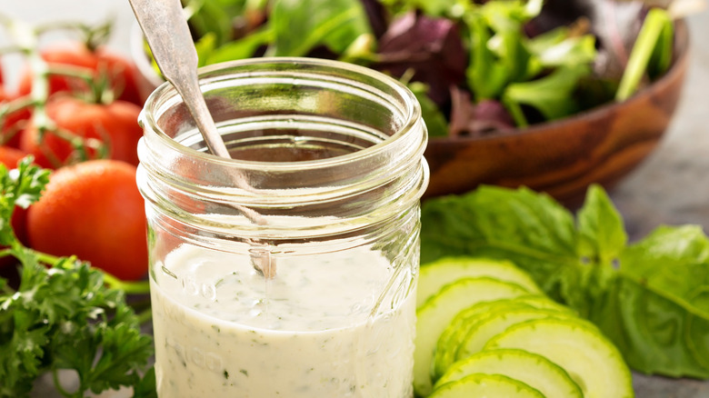 Homemade ranch salad dressing