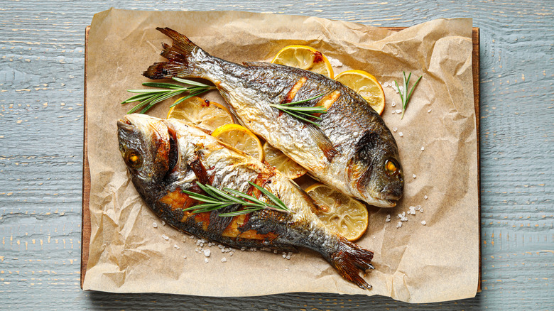 Fish in parchment