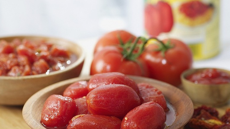 Dish of cooked tomatoes