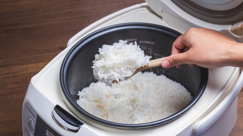 Rice in cooker