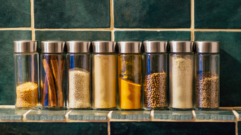 Spices in jars