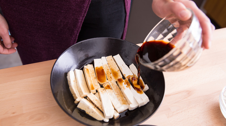 Tofu marinated with soy sauce