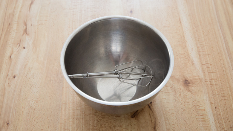 mixing bowl with beaters inside