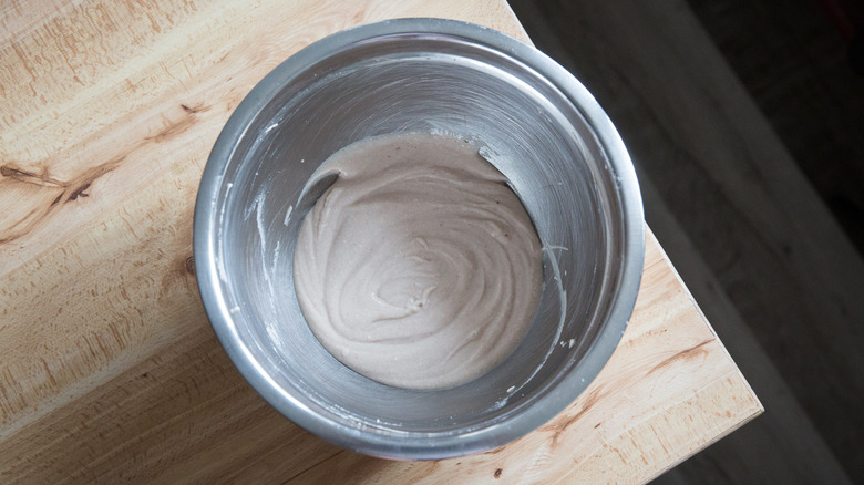 cannoli filling in mixing bowl